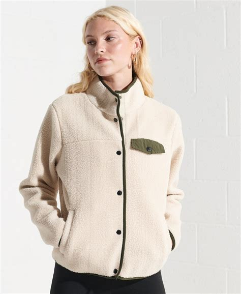 Women COAT | Superdry EXPEDITION  - Fleece jacket - pale oatmeal/light yellow - CH90104 Superdry pale oatmeal SU221G0FG-E11 0 en-GB