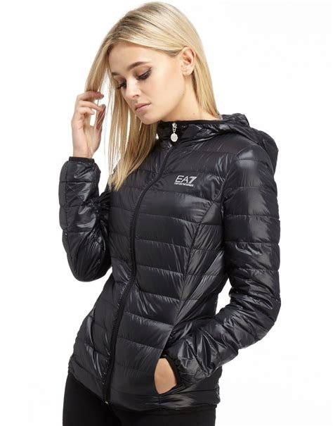 Women COAT | EA7 Emporio Armani JACKET ECO ALLOVER LOGO - Winter jacket - fancy black/white/black - HV21313 EA7 Emporio Armani fancy black/white EA721U00Z-Q11 0 en-GB