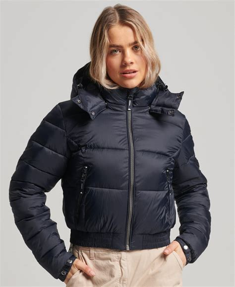 Women COAT | Superdry FUJI CROPPED  - Winter jacket - eclipse navy/dark blue - YW28534 Superdry eclipse navy SU221U0E0-K11 0 en-GB