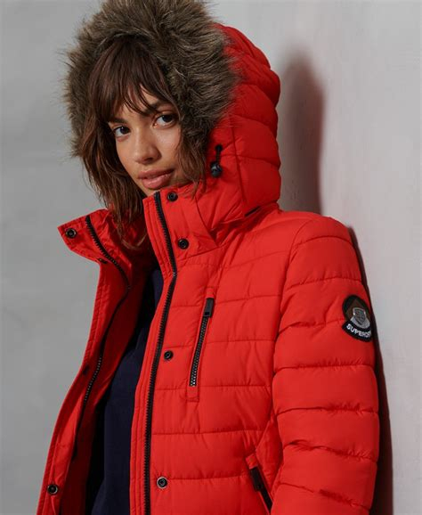 Women COAT | Superdry FUJI  - Winter jacket - risk red/red - ET96625 Superdry risk red SU221U0EO-G11 0 en-GB