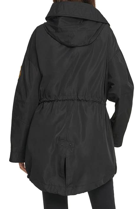 Women COAT | DKNY REVERSIBLE HOODED WINDBREAKER LOGO - Training jacket - black - NR39110 DKNY black DK141F00X-Q11 0 en-GB