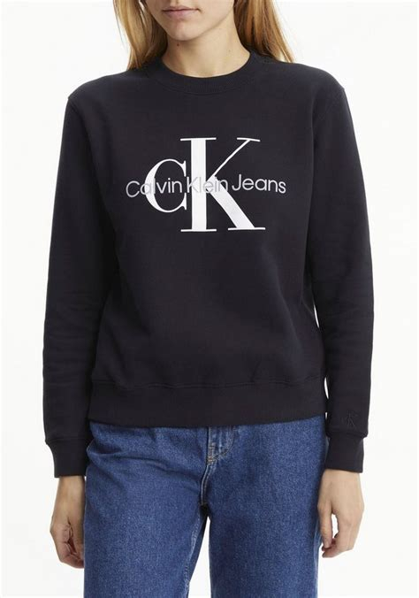 Women PULLOVER | Calvin Klein Jeans CORE MONOGRAM - Sweatshirt - black - MD64923 Calvin Klein Jeans black C1821J0AI-Q11 0 en-GB