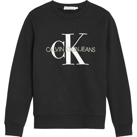 Women PULLOVER | Calvin Klein Jeans MONOGRAM LOGO WASHED CREW NECK - Sweatshirt - fossil grey/grey - FK15997 Calvin Klein Jeans fossil grey C1821J090-C11 0 en-GB