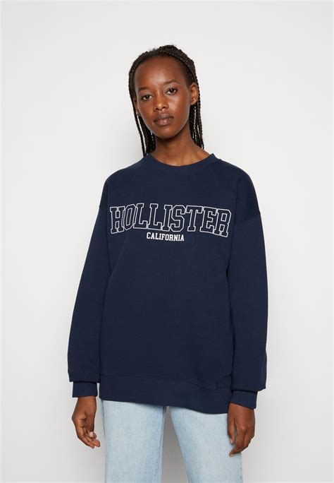 Women PULLOVER | Hollister Co. TECH CORE LOGO - Sweatshirt - casual black/black - HU07227 Hollister Co. casual black H0421J05I-Q11 0 en-GB