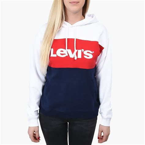 Women PULLOVER | Levi's® GRAPHIC STANDARD HOODIE - Hoodie - white - VF31048 Levi's® white LE221J04P-A14 0 en-GB