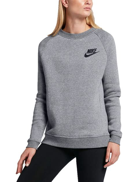 Women PULLOVER | Nike Sportswear CREW - Sweatshirt - grey heather/white/mottled grey - BM43437 Nike Sportswear grey heather/white NI121J0B9-C11 0 en-GB