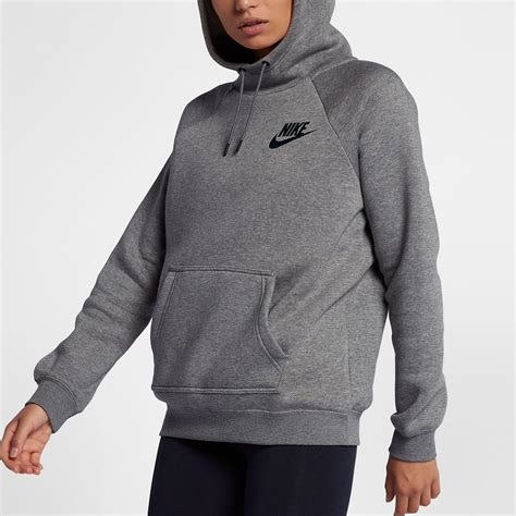 Women PULLOVER | Nike Sportswear HOODIE - Hoodie - dark grey heather/white/grey - GI73925 Nike Sportswear dark grey heather/white NI121J0AX-C11 0 en-GB