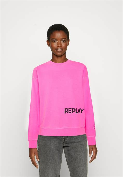Women PULLOVER | Replay Sweatshirt - pink fluo/pink - AF81722 Replay pink fluo RE321J02Z-J11 0 en-GB