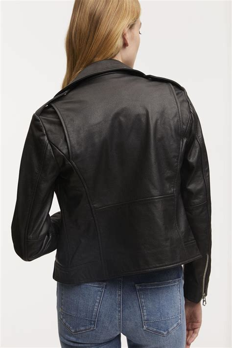 Women COAT | Denham GINA BIKER JACKET - Leather jacket - black - LR64075 Denham black DE421U005-Q11 0 en-GB