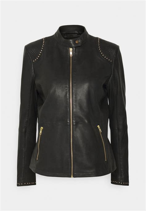Women COAT | DEPECHE JACKET - Leather jacket - black - EL58554 DEPECHE black DE321U00C-Q11 0 en-GB