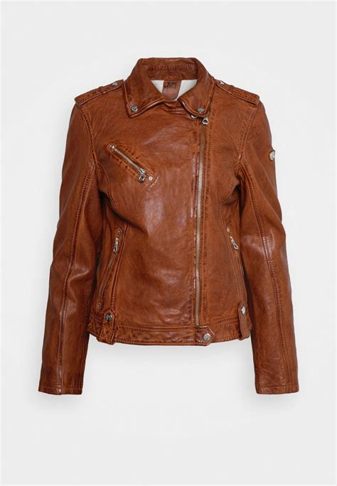 Women COAT | Gipsy FAMOS LAOSV NEW - Leather jacket - cognac - DZ61919 Gipsy cognac GI221U06H-O11 0 en-GB