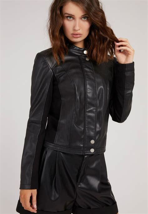 Women COAT | Guess Faux leather jacket - schwarz/black - SK68387 Guess schwarz GU121G0D0-Q11 0 en-GB