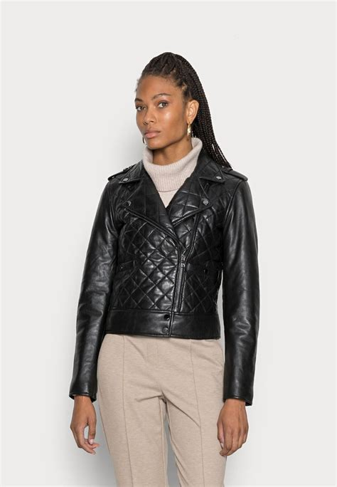 Women COAT | Ibana BENTO - Leather jacket - black - EO32278 Ibana black 21B21U02V-Q11 0 en-GB