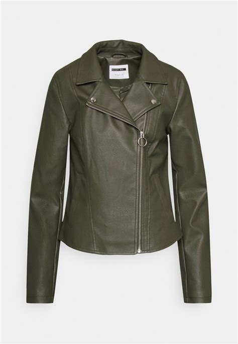 Women COAT | Noisy May NMKIRA BIKER JACKET - Faux leather jacket - rosin/dark green - JJ52033 Noisy May rosin NM321G09T-M11 0 en-GB
