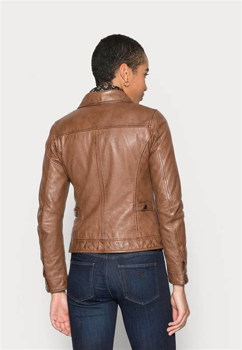 Women COAT | Oakwood RECITAL - Leather jacket - cognac - CD58181 Oakwood cognac OA121U09L-O11 0 en-GB