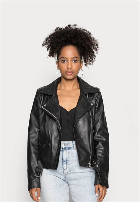 Women COAT | Object OBJNANDITA - Leather jacket - black - HL78092 Object black OB121U00T-Q11 0 en-GB