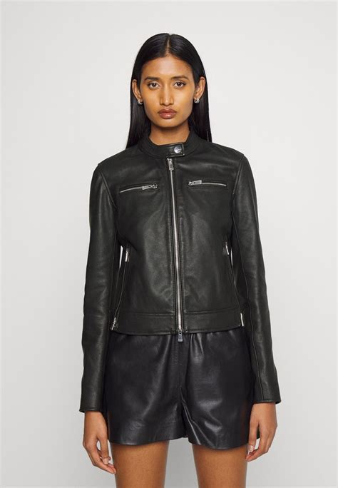 Women COAT | Pinko DUPONT BIKER - Leather jacket - black - OF85535 Pinko black P6921U03B-Q11 0 en-GB
