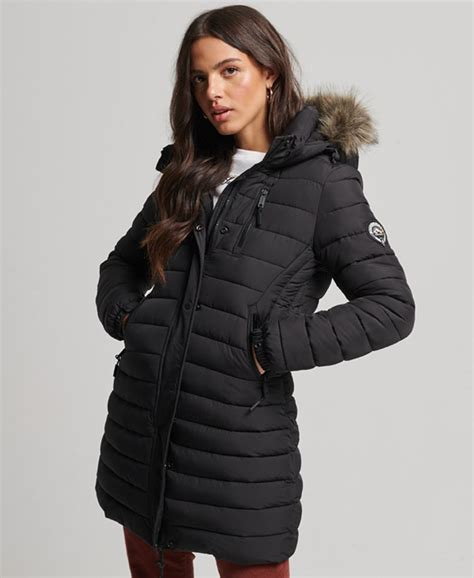 Women COAT | Superdry VINTAGE - Faux leather jacket - black - BQ56403 Superdry black SU221G0GP-Q11 0 en-GB