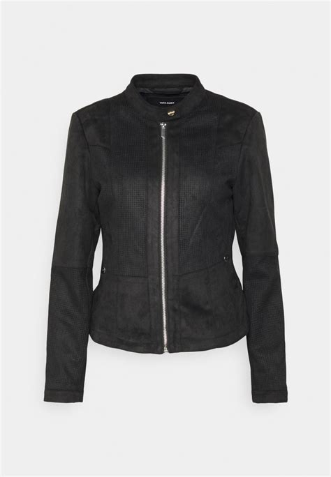 Women COAT | Vero Moda VMBOOSTLUCIA SHORT JACKET - Faux leather jacket - black - AD75764 Vero Moda black VE121G148-Q11 0 en-GB