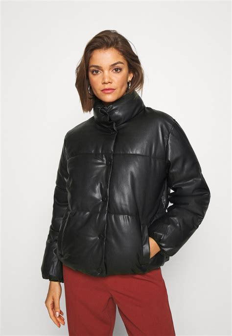 Women COAT | Vero Moda VMTIFFANY SHORT COATED JACKET - Faux leather jacket - black - SQ21922 Vero Moda black VE121G13Y-Q11 0 en-GB
