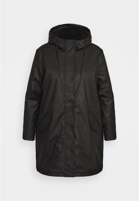 Women COAT | ONLY Carmakoma CARSALLY RAINCOAT - Waterproof jacket - black - WU30581 ONLY Carmakoma black ONA21U02Y-Q11 0 en-GB