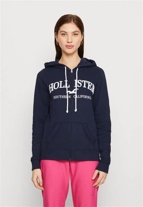 Women CARDIGAN | Hollister Co. TECH CORE - Zip-up sweatshirt - navy/dark blue - GB42951 Hollister Co. navy H0421J05U-K11 0 en-GB