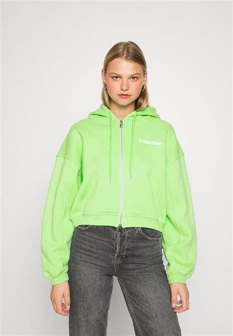 Women CARDIGAN | WRSTBHVR CORBY HOODED ZIP JACKET - Zip-up sweatshirt - sage green/dark green - SI68303 WRSTBHVR sage green WR821J01N-M11 0 en-GB
