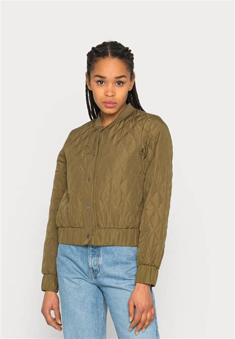 Women COAT | Noisy May QUILTED JACKET - Bomber Jacket - military olive/khaki - SB32311 Noisy May military olive NM321G0A3-N11 0 en-GB